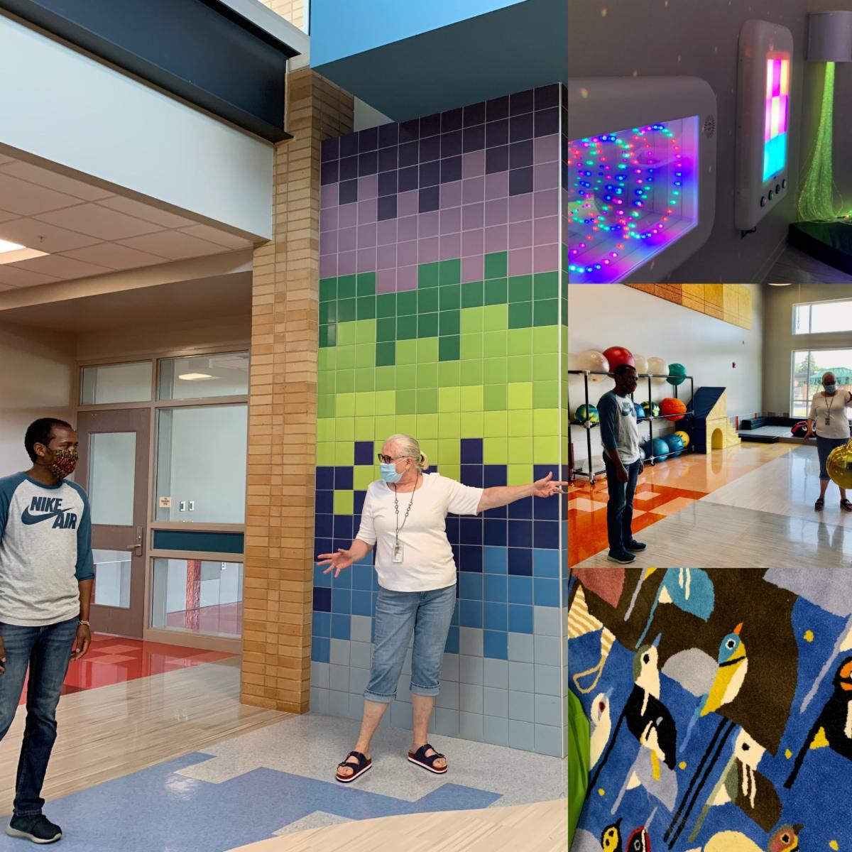 image of interior of jp lord with a person standing in front of a colorful mural