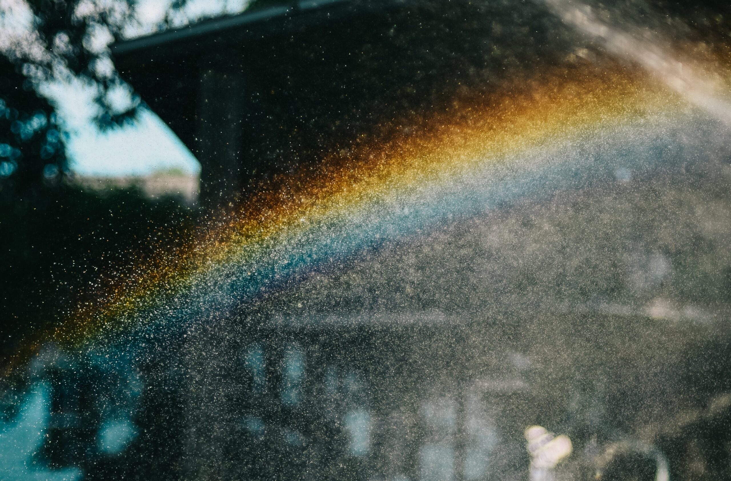 photo of rainbow reflection